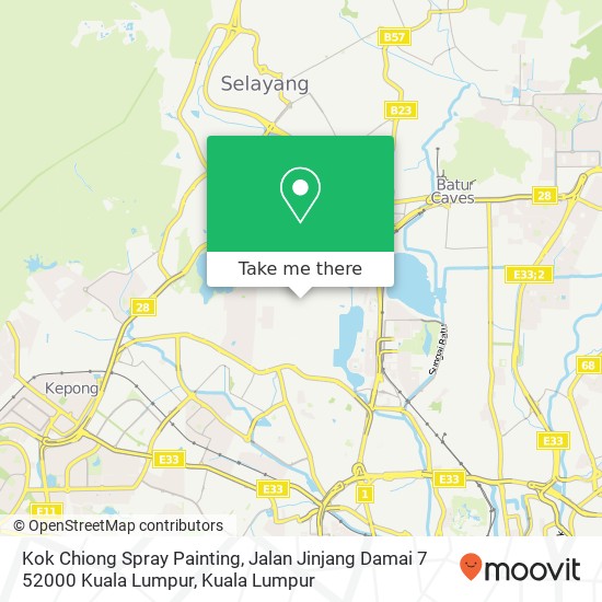 Kok Chiong Spray Painting, Jalan Jinjang Damai 7 52000 Kuala Lumpur map