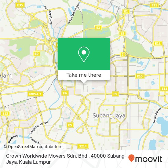 Crown Worldwide Movers Sdn. Bhd., 40000 Subang Jaya map