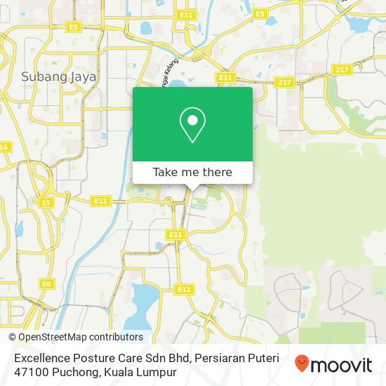 Excellence Posture Care Sdn Bhd, Persiaran Puteri 47100 Puchong map