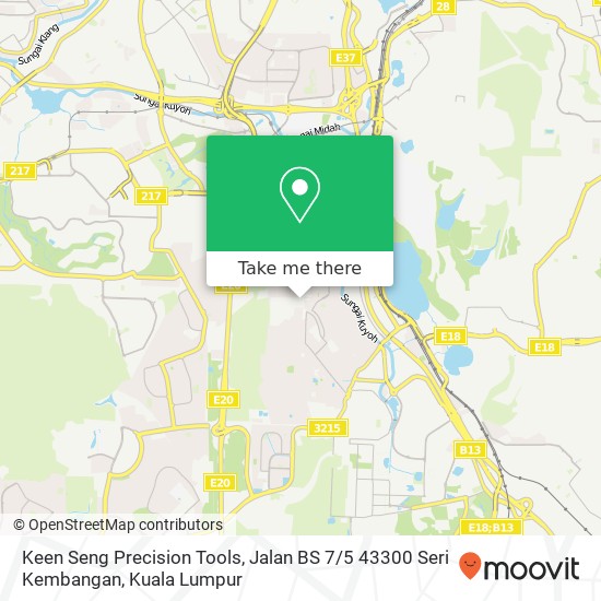 Keen Seng Precision Tools, Jalan BS 7 / 5 43300 Seri Kembangan map