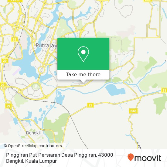 Peta Pinggiran Put Persiaran Desa Pinggiran, 43000 Dengkil