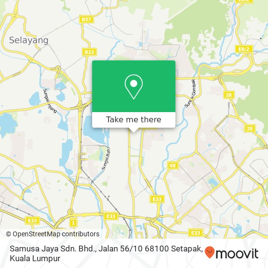 Samusa Jaya Sdn. Bhd., Jalan 56 / 10 68100 Setapak map