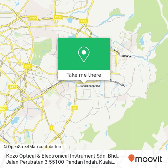 Kozo Optical & Electronical Instrument Sdn. Bhd., Jalan Perubatan 3 55100 Pandan Indah map