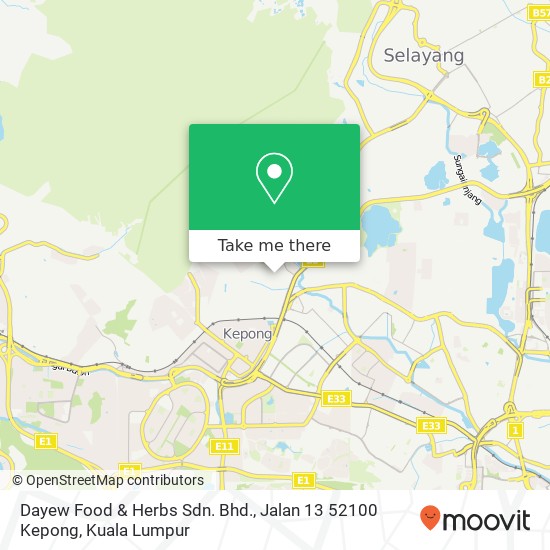 Dayew Food & Herbs Sdn. Bhd., Jalan 13 52100 Kepong map