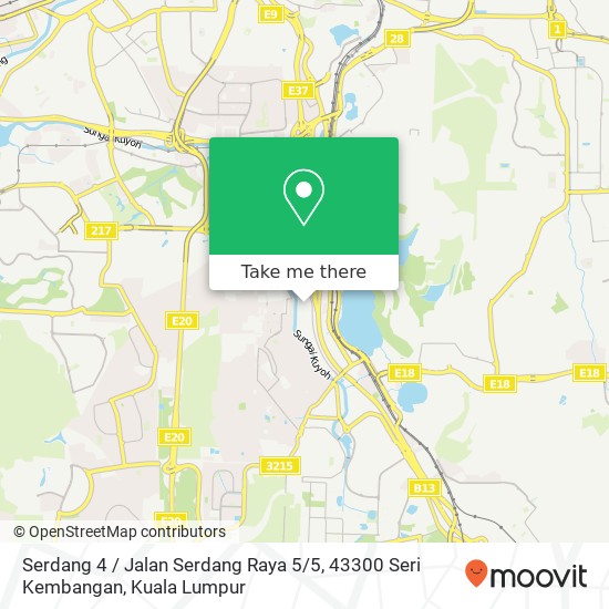 Peta Serdang 4 / Jalan Serdang Raya 5 / 5, 43300 Seri Kembangan