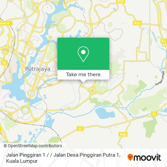 Peta Jalan Pinggiran 1 / / Jalan Desa Pinggiran Putra 1