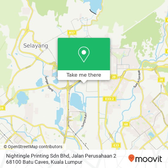 Nightingle Printing Sdn Bhd, Jalan Perusahaan 2 68100 Batu Caves map