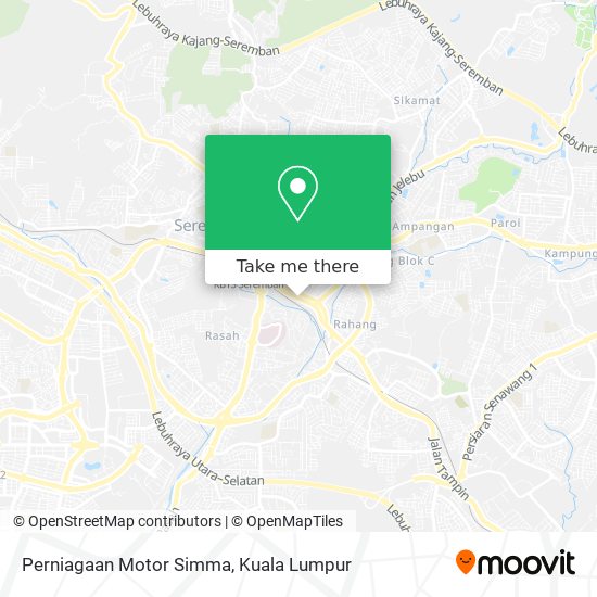 Perniagaan Motor Simma map