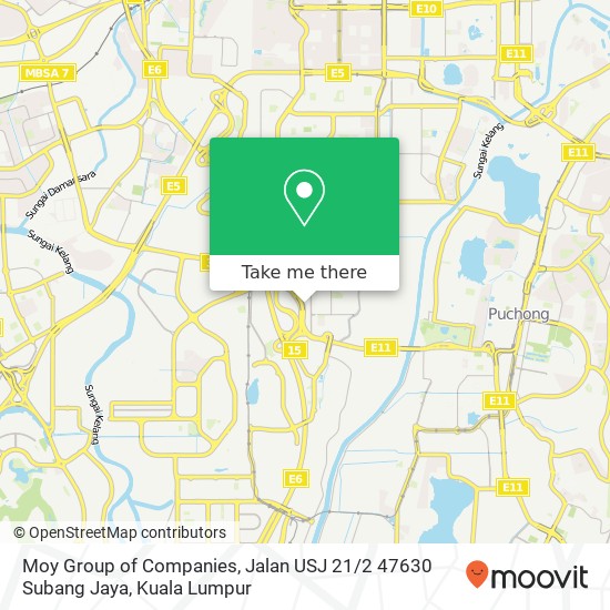 Moy Group of Companies, Jalan USJ 21 / 2 47630 Subang Jaya map