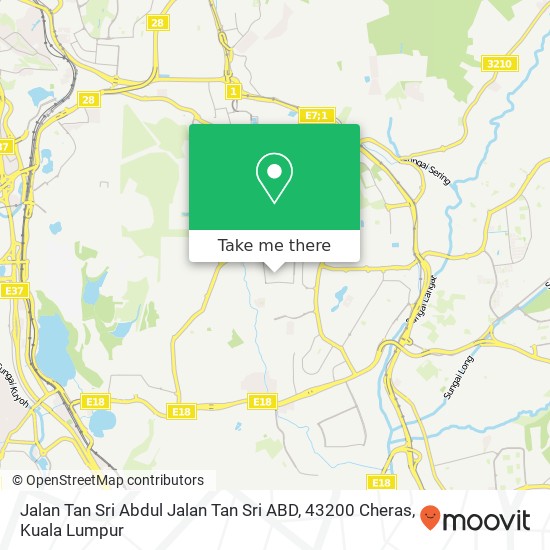 Jalan Tan Sri Abdul Jalan Tan Sri ABD, 43200 Cheras map