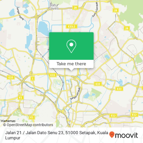 Jalan 21 / Jalan Dato Senu 23, 51000 Setapak map