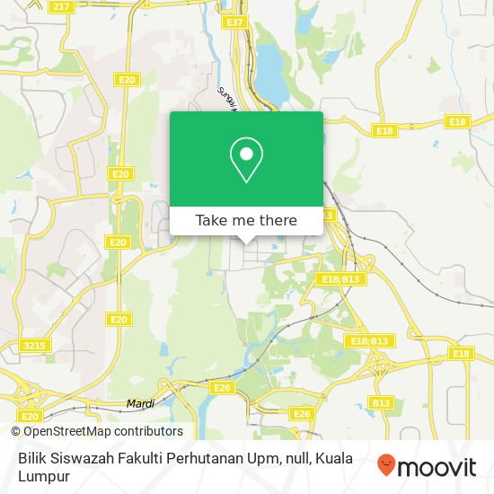 Bilik Siswazah Fakulti Perhutanan Upm, null map