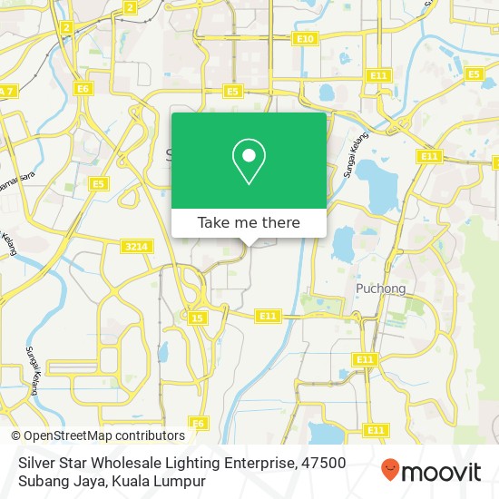 Peta Silver Star Wholesale Lighting Enterprise, 47500 Subang Jaya