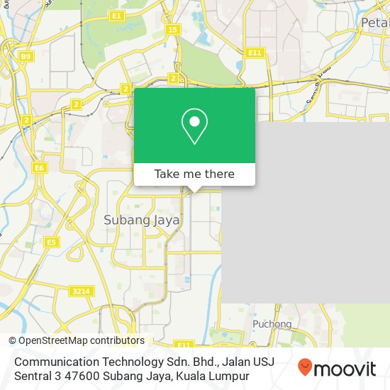 Communication Technology Sdn. Bhd., Jalan USJ Sentral 3 47600 Subang Jaya map