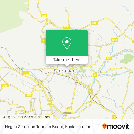 Negeri Sembilan Tourism Board map