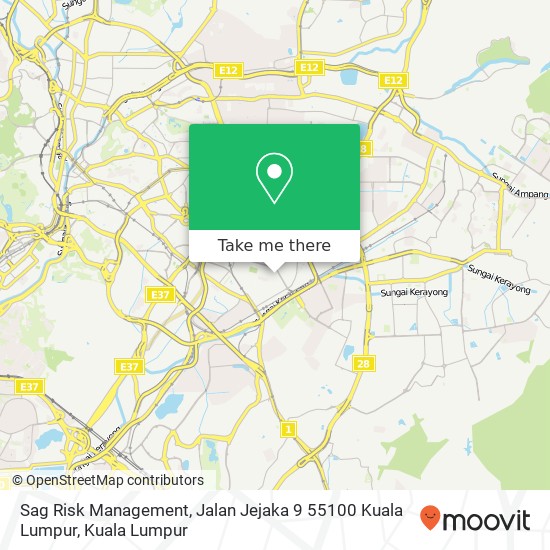 Peta Sag Risk Management, Jalan Jejaka 9 55100 Kuala Lumpur