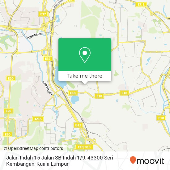 Jalan Indah 15 Jalan SB Indah 1 / 9, 43300 Seri Kembangan map