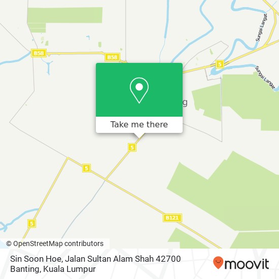Peta Sin Soon Hoe, Jalan Sultan Alam Shah 42700 Banting