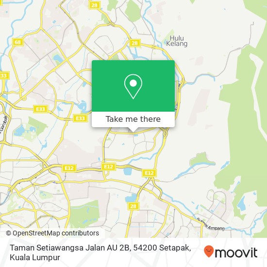 Peta Taman Setiawangsa Jalan AU 2B, 54200 Setapak