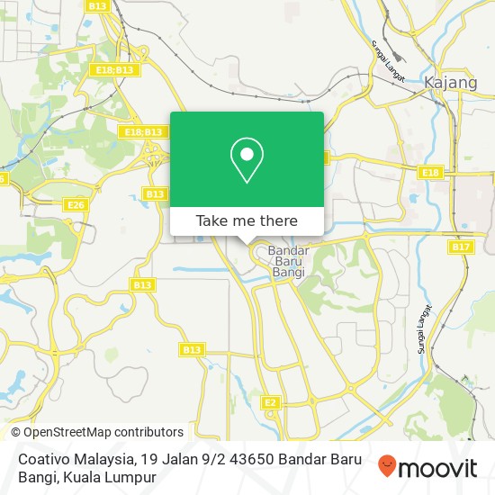Peta Coativo Malaysia, 19 Jalan 9 / 2 43650 Bandar Baru Bangi