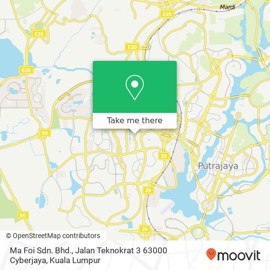 Ma Foi Sdn. Bhd., Jalan Teknokrat 3 63000 Cyberjaya map