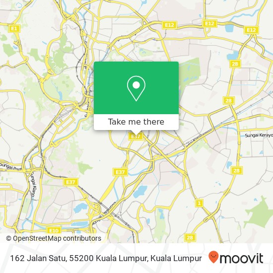 Peta 162 Jalan Satu, 55200 Kuala Lumpur