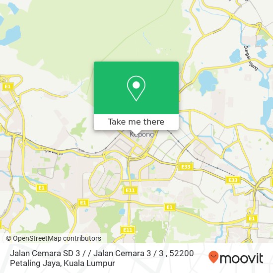 Jalan Cemara SD 3 / / Jalan Cemara 3 / 3 , 52200 Petaling Jaya map