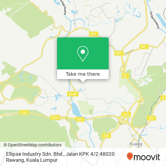 Peta Ellipse Industry Sdn. Bhd., Jalan KPK 4 / 2 48020 Rawang