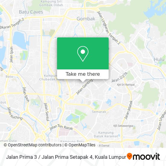 Jalan Prima 3 / Jalan Prima Setapak 4 map