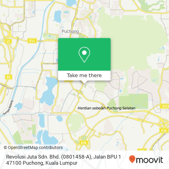 Revolusi Juta Sdn. Bhd. (0801458-A), Jalan BPU 1 47100 Puchong map