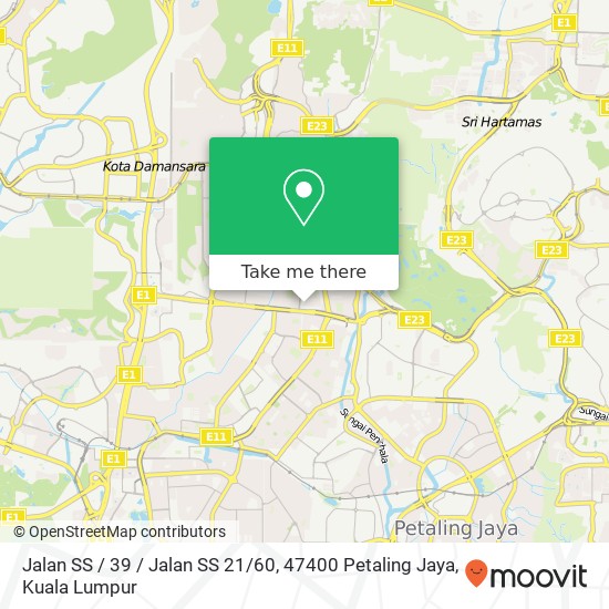 Peta Jalan SS / 39 / Jalan SS 21 / 60, 47400 Petaling Jaya