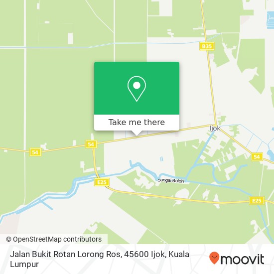 Peta Jalan Bukit Rotan Lorong Ros, 45600 Ijok