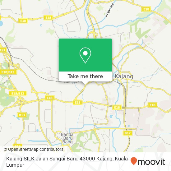 Peta Kajang SILK Jalan Sungai Baru, 43000 Kajang