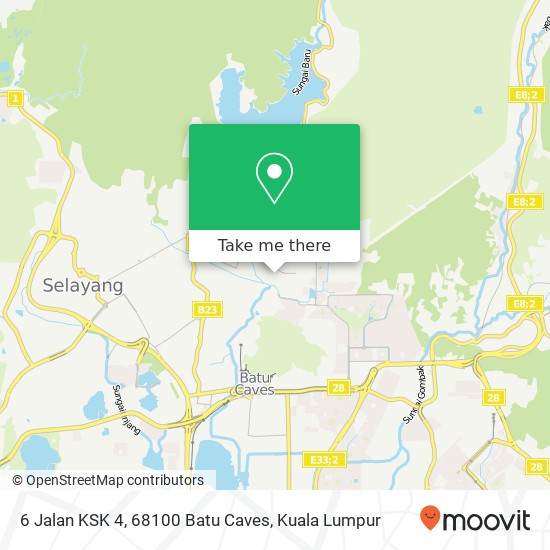 Peta 6 Jalan KSK 4, 68100 Batu Caves