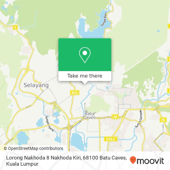 Peta Lorong Nakhoda 8 Nakhoda Kiri, 68100 Batu Caves
