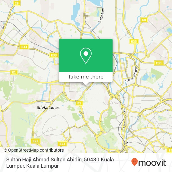 Peta Sultan Haji Ahmad Sultan Abidin, 50480 Kuala Lumpur