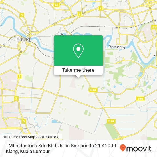 Peta TMI Industries Sdn Bhd, Jalan Samarinda 21 41000 Klang