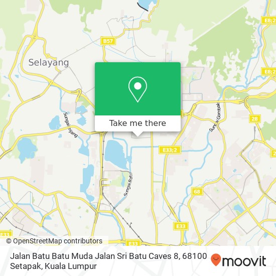 Jalan Batu Batu Muda Jalan Sri Batu Caves 8, 68100 Setapak map