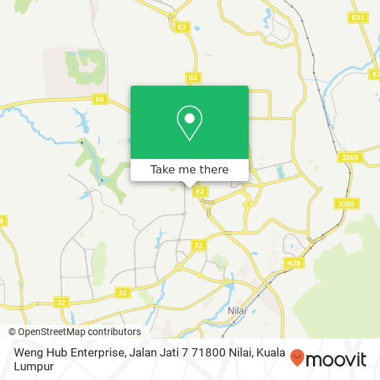 Weng Hub Enterprise, Jalan Jati 7 71800 Nilai map