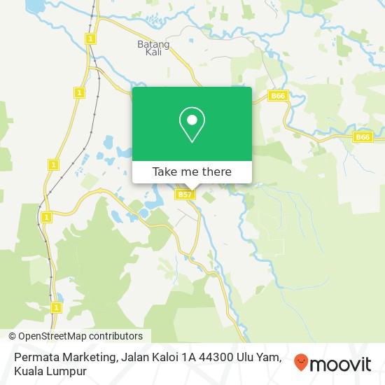 Permata Marketing, Jalan Kaloi 1A 44300 Ulu Yam map