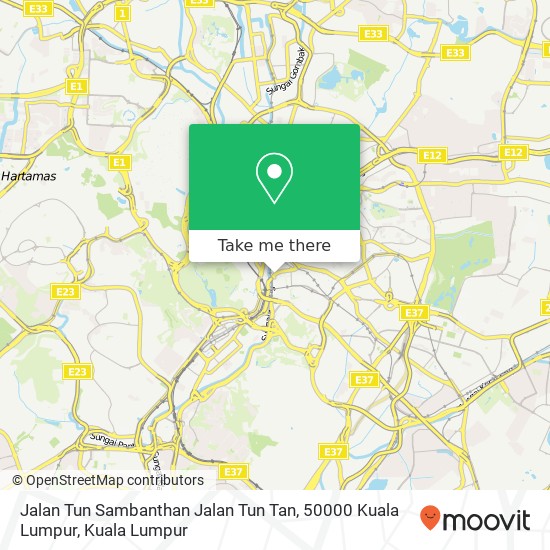 Peta Jalan Tun Sambanthan Jalan Tun Tan, 50000 Kuala Lumpur