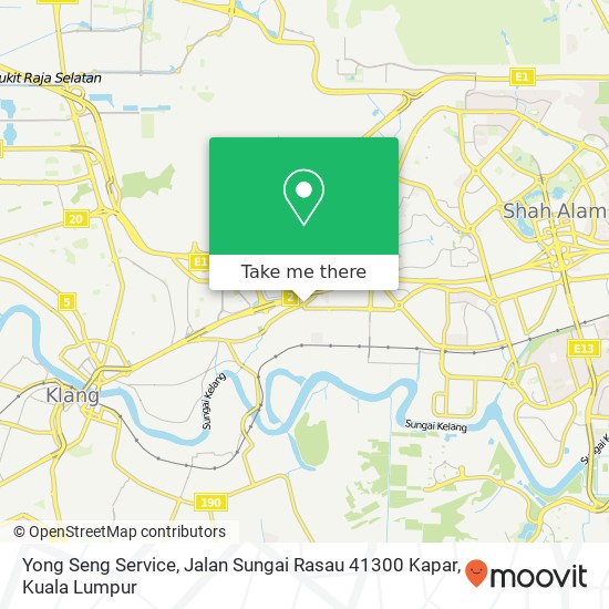 Yong Seng Service, Jalan Sungai Rasau 41300 Kapar map