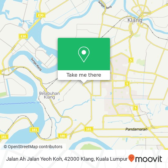 Peta Jalan Ah Jalan Yeoh Koh, 42000 Klang
