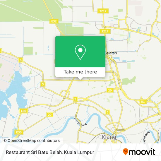 Peta Restaurant Sri Batu Belah