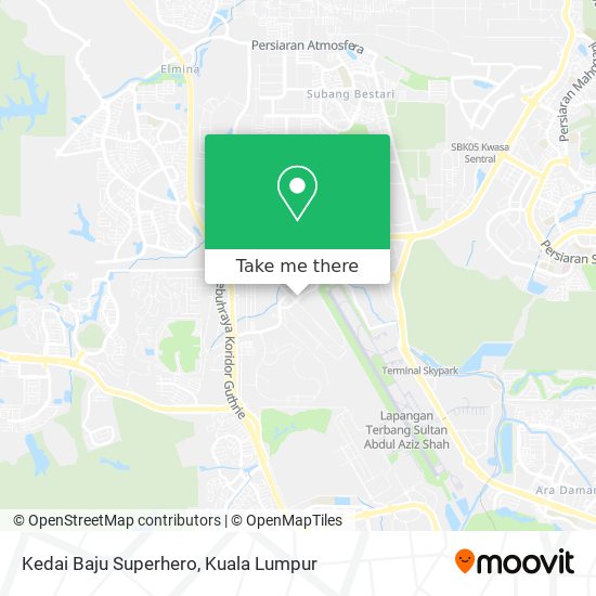 Peta Kedai Baju Superhero
