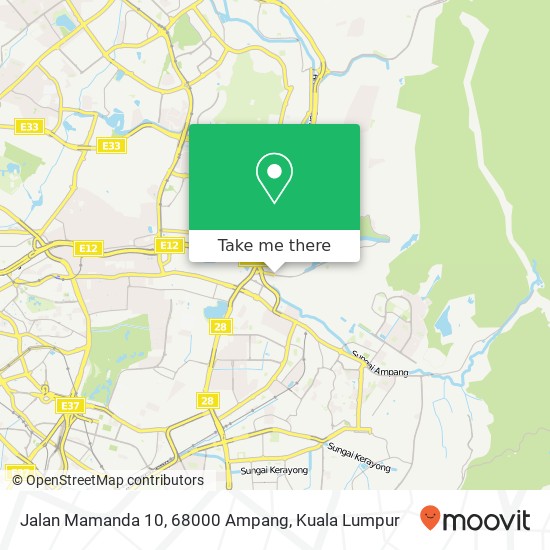 Peta Jalan Mamanda 10, 68000 Ampang