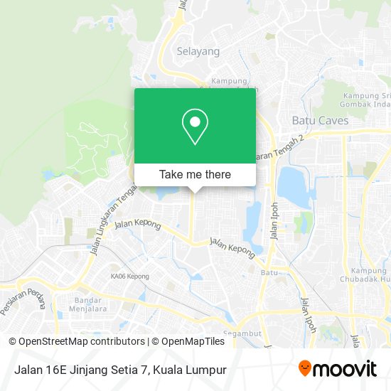 Jalan 16E Jinjang Setia 7 map