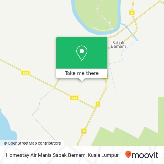 Homestay Air Manis Sabak Bernam map