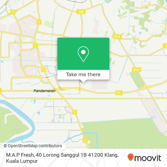 M.A.P Fresh, 40 Lorong Sanggul 1B 41200 Klang map