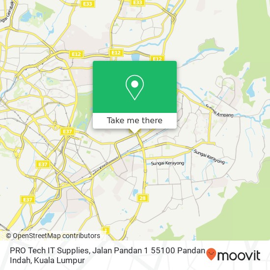 PRO Tech IT Supplies, Jalan Pandan 1 55100 Pandan Indah map